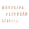 DANMANR Rainbow Press on Nails Nude False Nails Full Cover Acrylic Cloud Fake Medium Nails for Women and Girls 24PCS