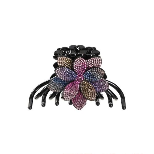 SEPNOSIA Colorful Flower Sparkling Rhinestone Hair Clips Crystal Hair Claw for Women and Girls with Thick Thin Hair