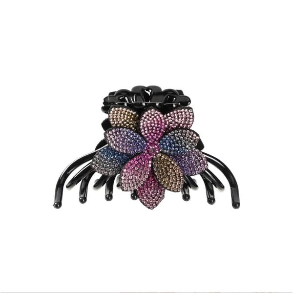 SEPNOSIA Colorful Flower Sparkling Rhinestone Hair Clips Crystal Hair Claw for Women and Girls with Thick Thin Hair