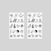 Oottati 2 Sheets Small Tiny Temporary Tattoo Stickers Taichi Anchor Moon Cat Whale Tree Star
