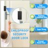 Steinwhale 3Pack Home Security Door Reinforcement Lock, Childproof Safety Door Lock Latch Inside Stopper, Add High Security to Prevent Home Unauthorized Entry, Aluminum Construction Finish Black