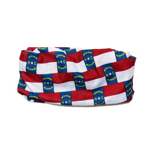 Tradition Scarves North Carolina Flag Tube Scarf - State of NC Bandana Headwear Ascot