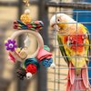 Neeenn Bird Chewing Toys, Hanging Natural Materials Parrot Chew Toy, Bird Cage Accessories, Suitable for Small to Medium Birds Budgie Lovebirds Conures Parakeets Cockatiels