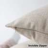 Home Brilliant Linen Throw Pillow Cover Burlap Square Cushion Cover Pillow Sham for Couch Living Room Fall Decor, Light Linen, 18x18 Inches(45cm)