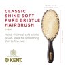 Kent CSGM 7.75" Classic Shine Medium Oval Cushion Straightening Brush and Hair Detangler - Soft White Boar Bristle Hair Brush - Shine Hair Brush and Scalp Scrubber for Mid-Length Fine or Thinning Hair