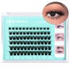 Hermosa Florence Flair Vegan cruelty free Mink Eyelashes Clusters Set 72 D Curl 8mm-16mm Wispy Lash clusters Individual Lashes 10-18mm Extensions HMFD22