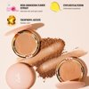 Oulac Matte Bronzer Powder Face Makeup with Mirror - Natural SunKissed Bronzer Look,Highly Pigmented Cream Bronzer, Long Lasting Glow, Easy to Blend, Vegan & Cruelty-Free BS04