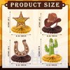 8 Pcs Cowboy Decorations Cowboy Themed Honeycomb Table Decor Cowboy Party Decorations Western Party Centerpieces Western Baby Shower Decorations Party Centerpieces for Birthday Party Supplies