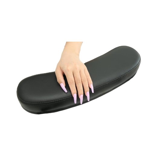 QUEESALN Manicure hand Cushion Pillow Pad, Nail Polish Hand Cushion, Manicure Table Portable Nail Table Hand Cushion Pillow, Nail Art Tools Hand Cushion, Nail SPA Nail Art Salon Home Nail Tech (Black)