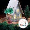 Mini Fairy Garden Accessories 10 Pieces Beach Miniature Dollhouse Decoration Umbrella Palm Tree Chair for DIY Swimming Pool Summer Beach Birthday Party Supplies
