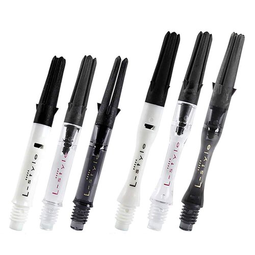 LSTYLE Carbon Dart Shafts: Spins - Clear Black 440 (Extra Extra Long)