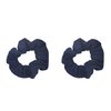Set of 2 Solid Scrunchies (Navy)