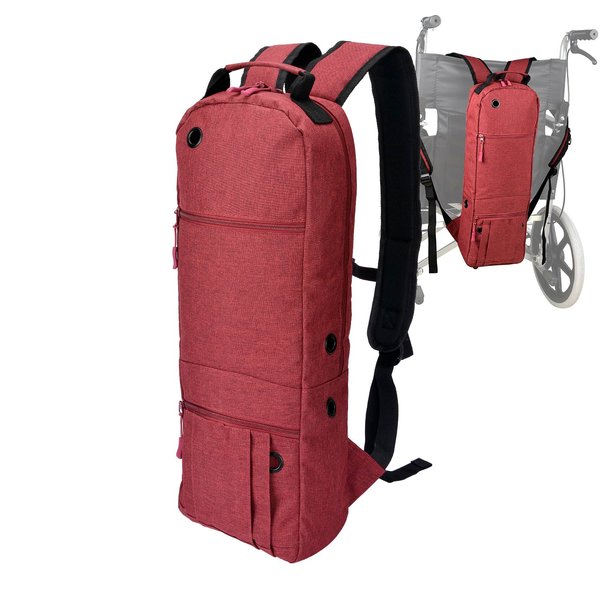 Healvaluefit Oxygen Tank Backpack O2 Cylinder Carrying Holder Bag for Tank D/M-15, JD/M-22 (Red)