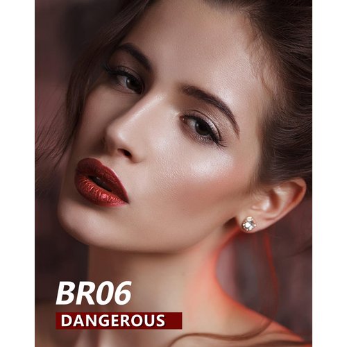 MAKI YIKA 3Pc Metallic Lipstick for Women, Red Pink Brown Glitter Lipstick, Long Lasting Lipstick Smudge Proof, Full-Coverage Liquid Lip Gloss (Red/Pink/Nude)