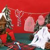 8 Pcs Christmas Elf Doll Accessories Set with Christmas Sleeping Bag, Bathrobe, Apron and Chef Hat, Scarf, Glasses, Christmas Elf Hammock Xmas Accessory for Doll Decorations (Green Stripes)