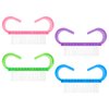 Handle Grip Nail Brush Fingernail Scrub Cleaning Brushes Fingernail Scrub Cleaning Brushes for Toes and Nails Cleaner Pedicure Brushes for Toes and Nails 4 Pack