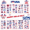 Independence Day Temporary Tattoo, 4th of July Waterproof Body Art Stickers, American Flag Fake Tattoos,Red White and Blue Party Supplies