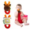 Wristy Buddy Teething Ring for Babies 0-6 8 10 12 Months | Cute Soft Moose Animal Teething Toys & Gloves | Baby Teething Relief Toy Pack | Infant Chew Toys for 3-6 Months, 1 2 3 Years