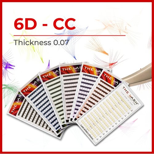 THE LASH SUPPLY Halloween 120 Fans, 6D Premade Color Eyelash Extensions, CC Curl, Mix Length 10-16mm, 0.07 Thickness, Colorful Volume Lash Extensions, Natural and Long-lasting Curl, Mix Lash Tray