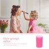 Baluue 12Pcs Foam Sponge Hair Rollers, Sponge Hair Curler, Self Adhesive Hair Curlers Hairdressing Tools for Woman (Rosy and Blue 6pcs for Each)