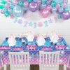 Mermaid Birthday Decorations - 81Pcs Mermaid Party Supplies Including Mermaid Plates and Napkins, Mermaid Tablecloth, Pink Forks for Kids Under the Sea Mermaid Birthday Party Supplies, Serves 20