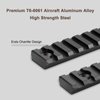 Bontok Single Picatinny Aluminum Accessory Rail Set for Mlock 3 5 7 9 11 13 Slots with 13 T-Nuts & Screws, 6 Allen Wrench- Squared Corner