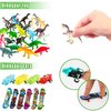 BANBALLON Dinosaur Party Favors Dinosaur Figures Goodie Hatching Eggs Cars Bracelets Gifts Pinata Filler Bulk Toys for Dinosaur Party Boy Kid Birthday Party Stuffers Supplies (Style 01)