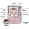 ATM Savings Bank,Pink Mini ATM Piggy Bank for Real Money,Personal ATM Cash Coin Money Savings Machine for Kids Adults with Card Boys Girls Gift Children Toy, Coin Reader and Balance Calculator