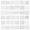 eBoot 1275 Pieces 49 Designs Nail Art Stencils French Tip Guides Stickers Form Fringe Guides Vinyl, 36 Sheets