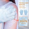 Bath Gloves for Shower Exfoliating Gloves for Men and Women, Body Scrub Shower Scrubber, Double Sided Microfiber Shower Body Gloves for Adults and Kids, Body, Hand Massage, Daily Bath, Blue