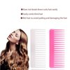 Wide Tooth Comb for Curly Hair Wet Dry Hair, No Handle Detangler Comb Styling Shampoo Comb (Light Coral,White)