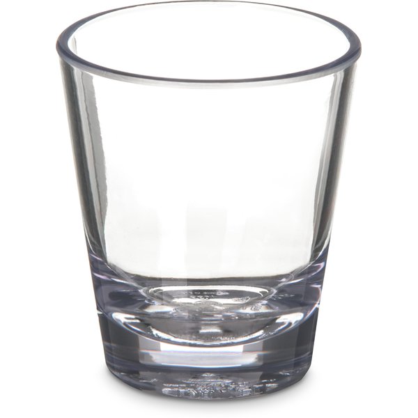 Carlisle FoodService Products Alibi Round Glass Clear Glass for Restaurants, Catering, Kitchens, Plastic, 1.8 Ounces, Clear