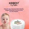 HealthBest Kidbest Lip Balm for Kids, Extra Nourishing, Soothing Lips, Tear, Paraben, SLS free, Watermelon Flavor, 7gm, Peach