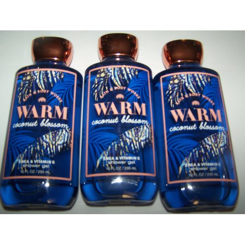 Lot of 3 Bath & Body Works Warm Coconut Blossom Shea & Vitamin E Shower Gel 10 oz