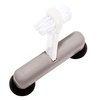 Rehabilitation Advantage Denture Scrub Brush & Suction Cup Holder,Red/Gray