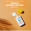 ATOPALM Outdoor Sun Milk SPF50+ PA+++ 55g, Waterproof Baby Kids adult, MLE Korean Mineral Sunscreen