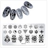 WOKOTO 6Pcs Nail Art Stamping Plates Kit Geometry Animal Flower Image Templates Stamping Nail Art Tools Nail Stamp Plates Stencils for Women Nail Art Plates