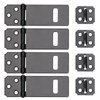3Inch Lock Hasp Latch, 4 Pack Black Hasp Latch Padlock Hasp Door Slide Latch Safety Packlock Clasp Gate Locks for Wooden Fence, Pet Cage, Cabinet, Window, Garden, Yard