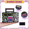Ujuuu 32Pcs 80s 90s Novelty Boom Favor Boxes 1980s Party Favor Treat Boxes Boombox Prop Radio Decorations Table Centerpieces Candy Goodies Box for Retro 80s Theme Hip Hop Music Party Supplies