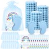 30 Sets Baby Shower Favors Refreshing Foot Soap Perfect Baby Shower Favors for Guests, Gifts, and Prizes with Organza Bags Thanks Cards (Blue)