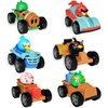 ROLOSO Newly Licensed Angry Birds Go Toys Collectible Kart Racer Car (Set of 6) Figures Flock Pack Playsets Sets Pig City Strike 2 Takedown Space Planet Movie Kids Game Boys Girls Red Bomb Gift Box