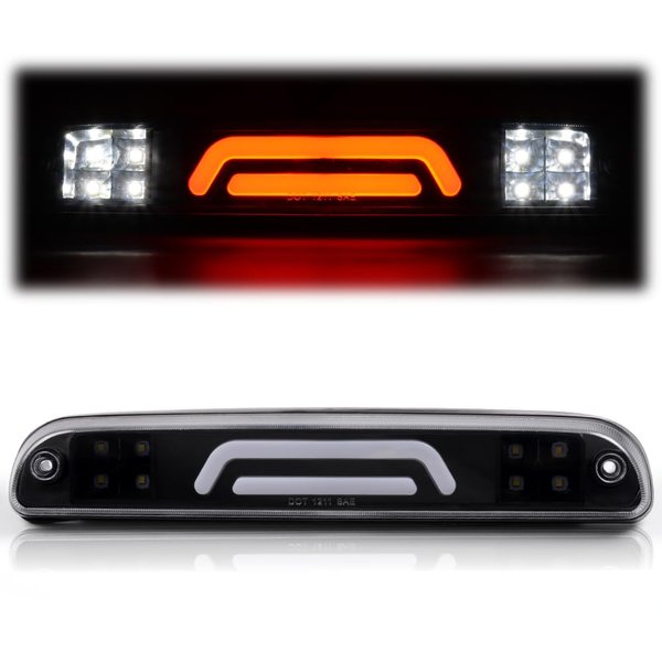 G-PLUS LED Cargo 3rd Brake Light Tail Lamps Compatible With Ford F250 F350 F450 F550 SD Super Duty1999-2016,Third Tail Lamps Clear Lens Black Housing
