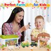 ZapWhiz Farm Animal Toys for Toddlers 1-3-5, Animals Figures Tractor Toys for 1 2 3 4 5 Year Old Boys Girls Gifts Farm Playset Educational Learning Toys for Toddler Christmas Kids Gifts