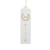 3rd Place (White & Gold) Award Ribbons with a Card & String (24 Pack)
