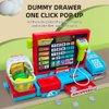 Kids Cash Register Toy Playset with Real Calculator, Checkout Scanner, Weighter, Credit Card, Play Money, Conveyor, Food Toys, Toddler Pretend Play Store, Grocery Shopping Toys for Kids
