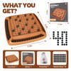 Magnetic Game Chess, Magnet Game Board Games for Kids 6-8-12, Magnet Chess Game for Adults, Family Game for Kids and Adults, Magnetic Game with 40 Pieces, Fun Birthday Gifts for Kids (Brown)