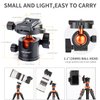 K&F Concept Professional 28mm Metal Tripod Ball Head 360 Degree Rotating Panoramic with 1/4 inch Quick Release Plate Bubble Level for Tripod Monopod Slider Camera Camcorder up to 22 pounds