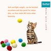 [CiaoPaws] 8 pcs 1.57 inch Pom Pom Balls Cat Toy - Slient and Safe for Cats' Indoor Playing and DIY Crafts (1.57"/4 cm, 8 Balls, Random Color)