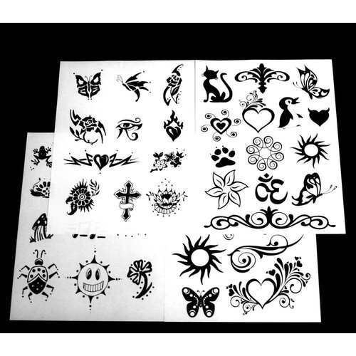 Henna City All-natural Jagua Tattoo Kit - (1 oz) | Temporary tattoos | Henna tattoo kit | henna | Fake tattoos | Semi permanent tattoo | henna cones | Henna stencils included | Organic henna jagua