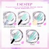 BORN PRETTY Chrome Powder Metallic Mirror Auroras Mermaid Pearl Pigment Powder Manicure Nail Art Decoration Sets 2 Boxes